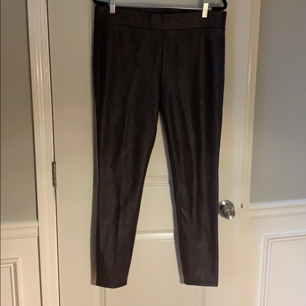 Tall leather like skinny pants with some stretch